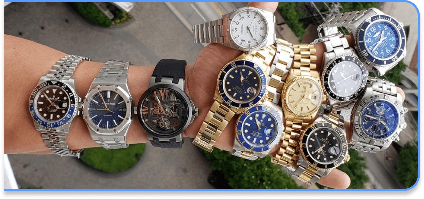 Collection of luxury watches
